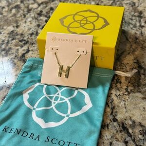 Kendra Scott Gold 'H' Pendant Necklace
